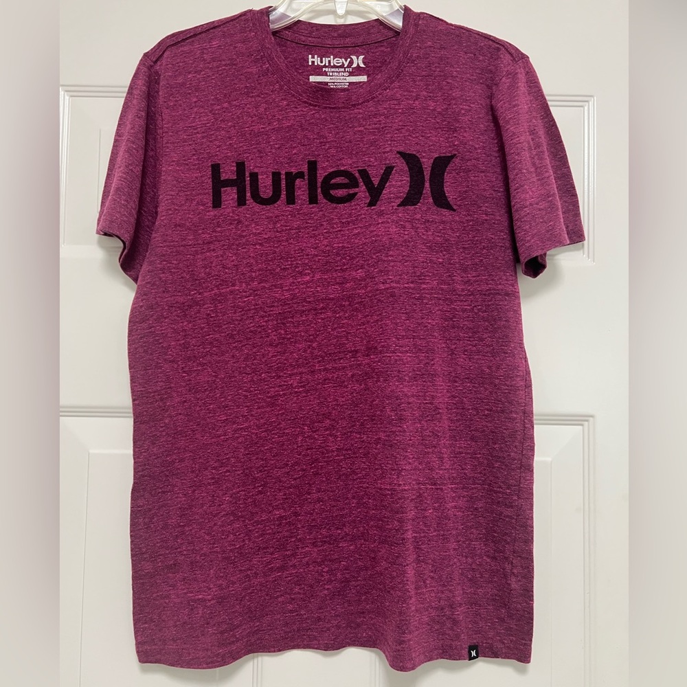 Hurley Men’s Heather Burgundy Premium Fit Triblend Short Sleeve T-Shirt